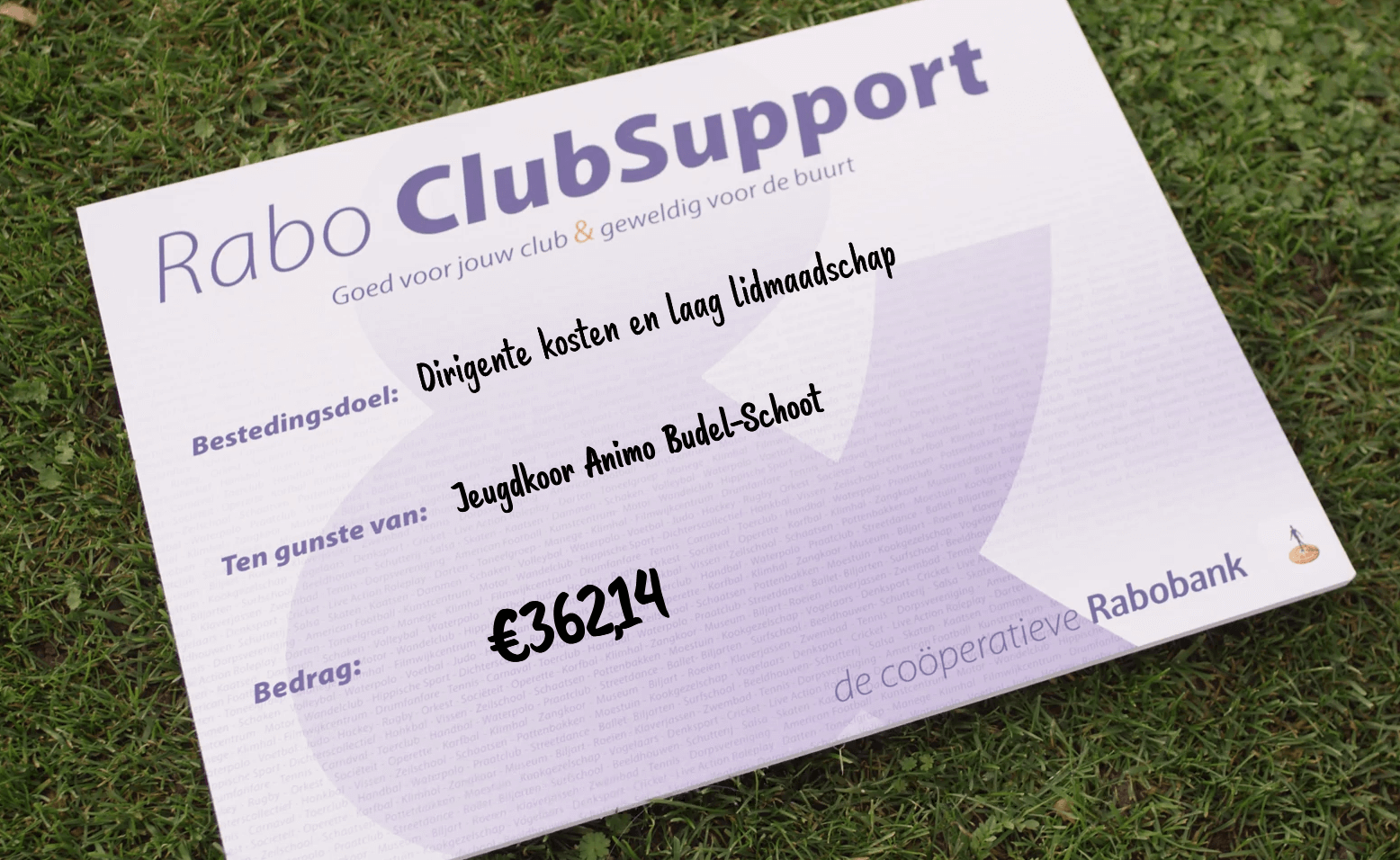 Uitslag Rabo ClubSupport 2020